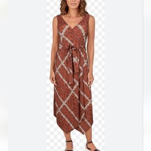 Natural Reflections faux wrap Handkerchief‎ Hem Wrap Dress plus size XXL